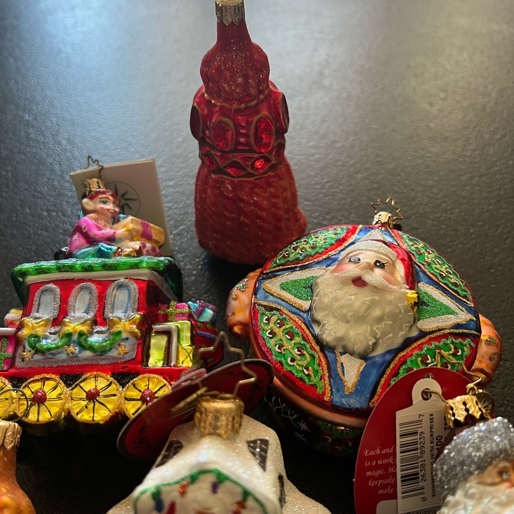 Christopher Radko Red and Green Christmas Ornaments